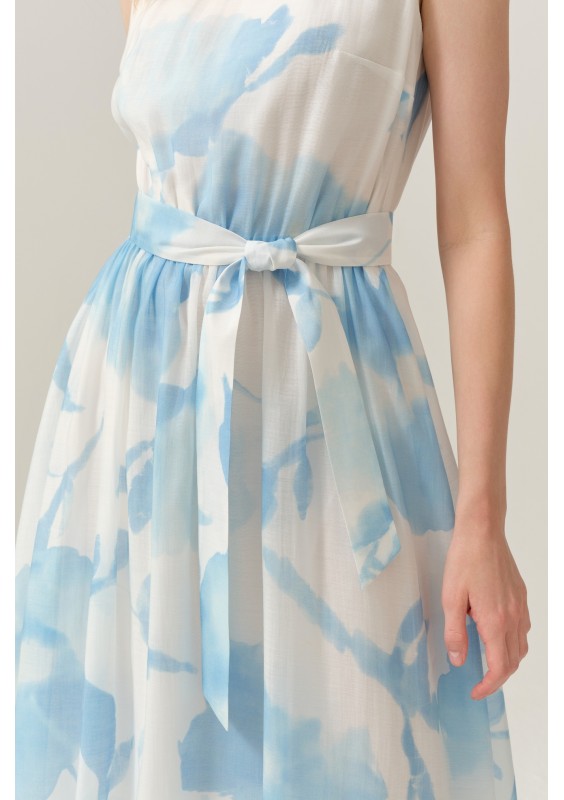 Biało-błękitna sukienka FERIA FER098